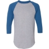 Custom Unisex Three-Quarter Raglan Sleeve Baseball Jersey T-Shirt Athletic Heather/ Royal