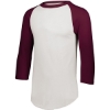 Custom Unisex Three-Quarter Raglan Sleeve Baseball Jersey T-Shirt White/ Maroon