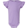 Custom Infant Flutter Sleeve Baby Rib Bodysuit Lavender