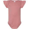 Custom Infant Flutter Sleeve Baby Rib Bodysuit Mauvelous