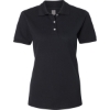 Custom Womens 100% Ring-Spun Cotton Piqué Polo Black