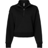Custom Womens 10 oz. Heavyweight Half-Zip Pullover Black
