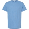 Custom Mens Gold Soft Touch T-Shirt Light Blue Heather