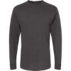 Custom Unisex Gold Soft Touch Long Sleeve T-Shirt Charcoal