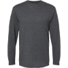 Custom Unisex Gold Soft Touch Long Sleeve T-Shirt Dark Heather