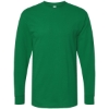 Custom Unisex Gold Soft Touch Long Sleeve T-Shirt Fine Kelly Green