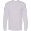 Custom Unisex Gold Soft Touch Long Sleeve T-Shirt Silver