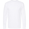 Custom Unisex Gold Soft Touch Long Sleeve T-Shirt White