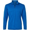 Custom Mens Pro-Lock Performance Mélange Quarter-Zip Pullover Royal Melange