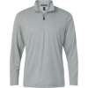Custom Mens Pro-Lock Performance Mélange Quarter-Zip Pullover Silver Melange