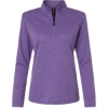 Custom Womens Pro-Lock Performance Mélange Quarter-Zip Pullover Violet Melange