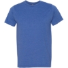 Custom Unisex USA-Made 50/50 Fine Jersey T-Shirt Heather Royal Blue