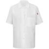 Custom Womens Mimix™ Short Sleeve Cook Shirt with OilBlok White