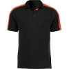 Custom Mens Two-Tone Vital Polo Black/ Orange