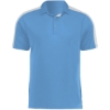 Custom Mens Two-Tone Vital Polo Columbia Blue/ White