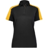 Custom Womens Two-Tone Vital Polo Black/ Gold