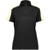 Custom Womens Two-Tone Vital Polo Black/ Vegas Gold