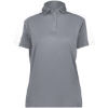 Custom Womens Two-Tone Vital Polo Graphite/ White