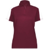 Custom Womens Two-Tone Vital Polo Maroon/ White