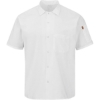 Custom Mimix™ Short Sleeve Cook Shirt with OilBlok White