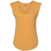 Custom Womens Festival Sleeveless Deep V-Neck T-Shirt Antique Gold
