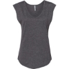 Custom Womens Festival Sleeveless Deep V-Neck T-Shirt Charcoal