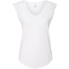 Custom Womens Festival Sleeveless Deep V-Neck T-Shirt White