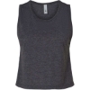 Custom Womens Festival Crop Tank Charcoal