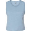 Custom Womens Festival Crop Tank Stonewash Denim