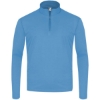 Custom Mens Quarter-Zip Pullover Columbia Blue