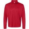 Custom Mens Quarter-Zip Pullover Red