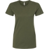 Custom Womens Premium Cotton T-Shirt Olive