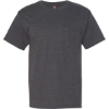 Custom Mens Beefy-T® Pocket T-Shirt Charcoal Heather