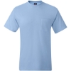 Custom Mens Beefy-T® Pocket T-Shirt Light Blue