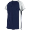 Custom Womens Two Button Fastpitch Jersey Navy/ White