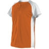 Custom Womens Two Button Fastpitch Jersey Orange/ White