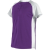Custom Womens Two Button Fastpitch Jersey Purple/ White