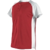 Custom Womens Two Button Fastpitch Jersey Red/ White