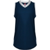 Custom Womens Slide Fastpitch V-Neck Sleeveless Jersey Navy/ White