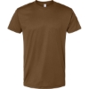 Custom Unisex USA-Made Performance T-Shirt Coyote Brown