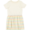 Custom Toddler Fine Jersey Dress Natural/ Sunkissed Stripe