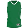 Custom Mens Single Ply Basketball Jersey Kelly/ White