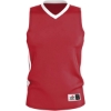 Custom Mens Single Ply Basketball Jersey Red/ White