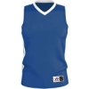 Custom Mens Single Ply Basketball Jersey Royal/ White