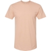 Custom Mens Premium Cotton Blend T-Shirt Peach Heather