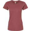 Custom Womens Premium Cotton Blend T-Shirt Burgundy Heather