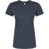 Custom Womens Premium Cotton Blend T-Shirt Navy Heather