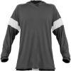 Custom Unisex Contender Long Sleeve Shooter Shirt Charcoal/ White