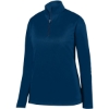 Custom Womens Wicking Fleece Quarter-Zip Pullover Navy