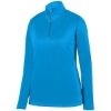 Custom Womens Wicking Fleece Quarter-Zip Pullover Power Blue